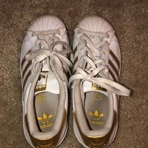 Gold Adidas Superstars